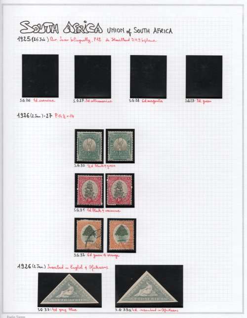 Union Collection on 13 Album Pages - See Scans