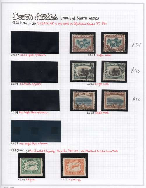 Union Collection on 13 Album Pages - See Scans