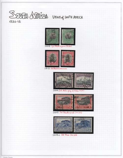 Union Collection on 13 Album Pages - See Scans