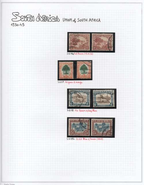 Union Collection on 13 Album Pages - See Scans