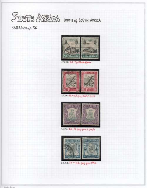 Union Collection on 13 Album Pages - See Scans