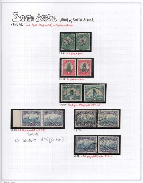 Union Collection on 13 Album Pages - See Scans