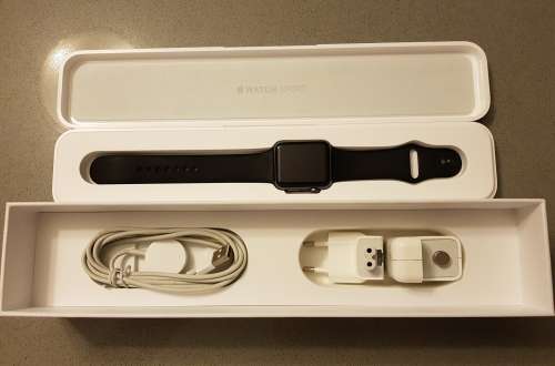 Apple Watch - Sport | 42mm Space Grey Aluminium Case with Black Sport Band