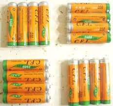 Pack of 4 AAA rechargeable batteries