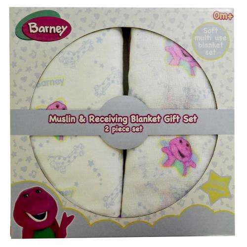 Barney Baby Gift Set - Two-piece receiving blankets