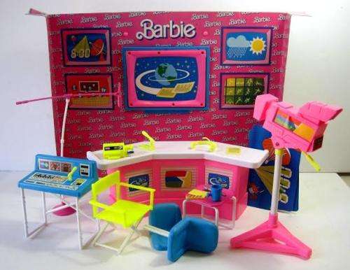 Mattel 1987 Barbie 6 O'Clock News Station Playset