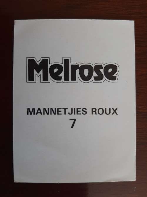 Melrose Sporting Heroes Card #7 - Mannetjies Roux