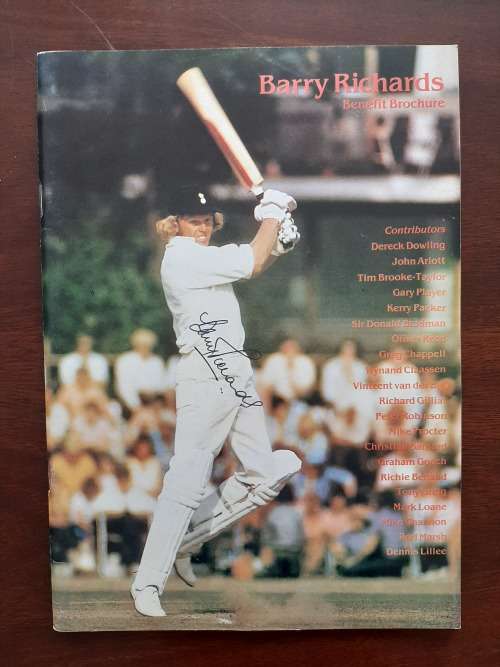 Barry Richards Benefit Brochure (SIGNED)