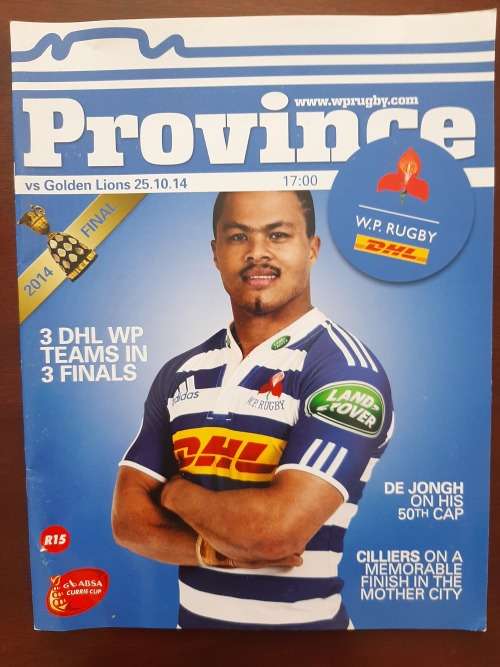 Currie Cup Final Match Programme 2014: Western Province vs Golden Lions