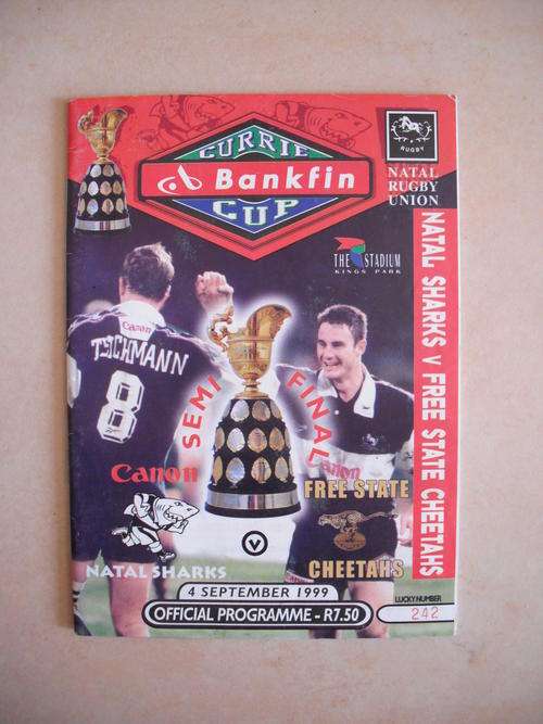 Match Programme: Currie Cup Semi-Final - Sharks vs Cheetahs (1999)