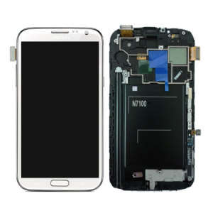 SAMSUNG NOTE 2 N7100 SUPERAMOLED LCD SCREEN WITH DIGITIZER - WHITE GENUINE PART