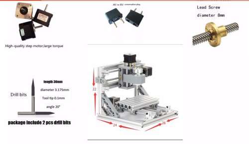 CNC Router 1610 GRBL control mini CNC machine,16x10x4.5cm,3 Axis Pcb Milling etc