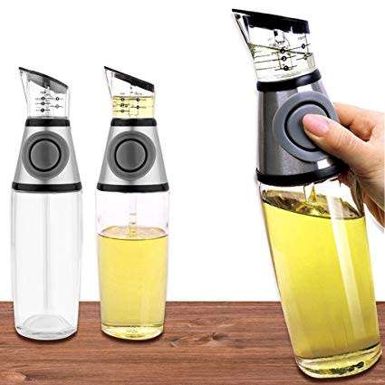 Press And Measure Oil Or Vinegar Dispenser Bottle