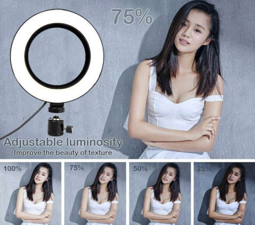 10inch LED Ring Light Photography Selfie Ring Lighting with Tripod Stand for Smartphone Youtube