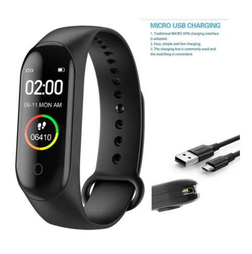 M4 Smart Band Blood Pressure Heart Rate Monitor Pedometer Sports tracker Wristband Bracelet Health F