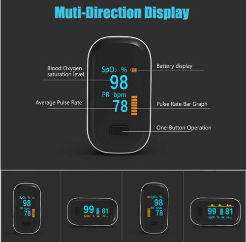 OLED finger oximeter blood oxygen spo2 pulse oximeter PR fingertip Portable oximeters