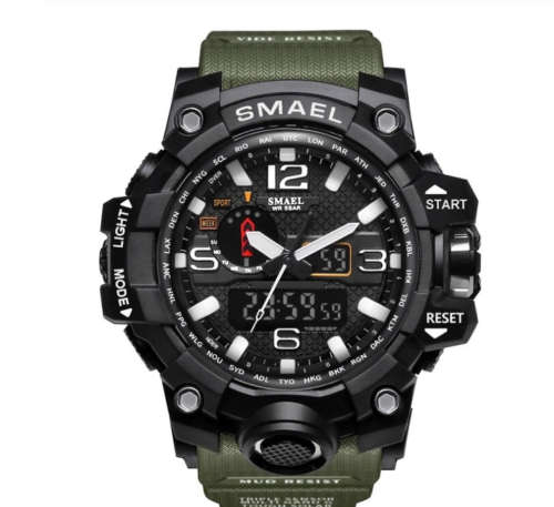 Men Sports Watches Dual Display Analog Digital LED Electronic Quartz Wrist watch