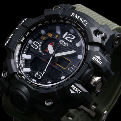 Men Sports Watches Dual Display Analog Digital LED Electronic Quartz Wrist watch