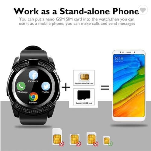 Smart watch V8 Anti-lost sports phone watch fitness tracker waterproof smart bracelet