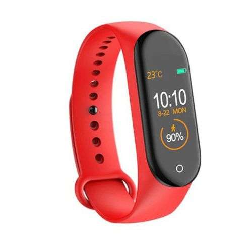 Smart Watch Heart Rate Monitor Tracker Fitness Sports Watch M4 - Red