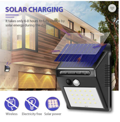 20 LED Waterproof Motion Sensor Solar Garden Light for Outdoor