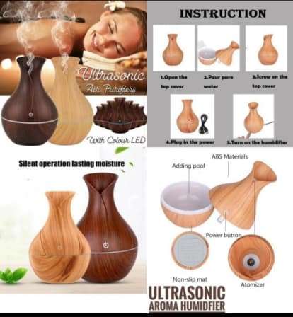 Ultrasonic Aroma Humidifier with Color Changing LED