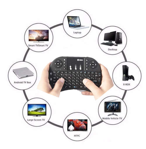 i8 Wireless Keyboard English Version i8+ 2.4GHz Air Mouse Touchpad Handheld for Android TV BOX Mini
