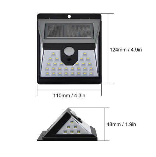 40 LED PIR Motion Sensor Solar Light Lamp Wall Lighting Waterproof Solar Powered Spotlight
