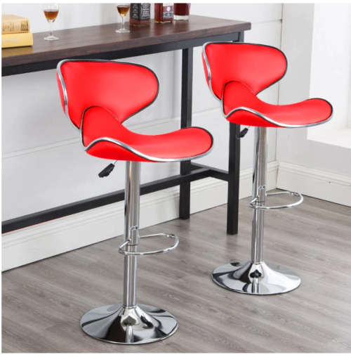 Butterfly Backrest Bar Chair Bar Stools Modern Bar Chairs Height Adjusted Rotatable - Red only !!!!!