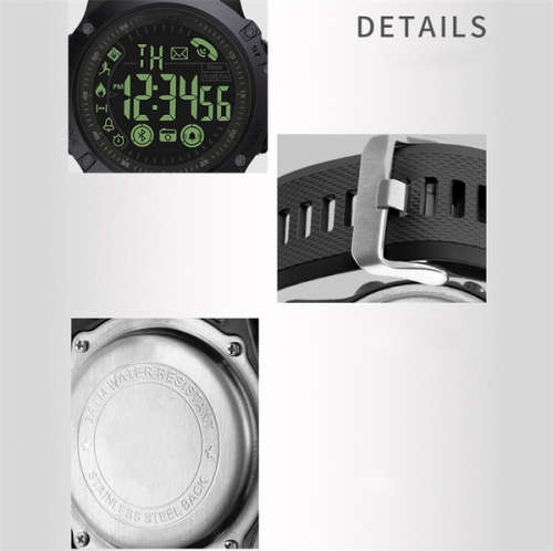 Multifunctional Digital Shock Resistant Sports Watch - Black