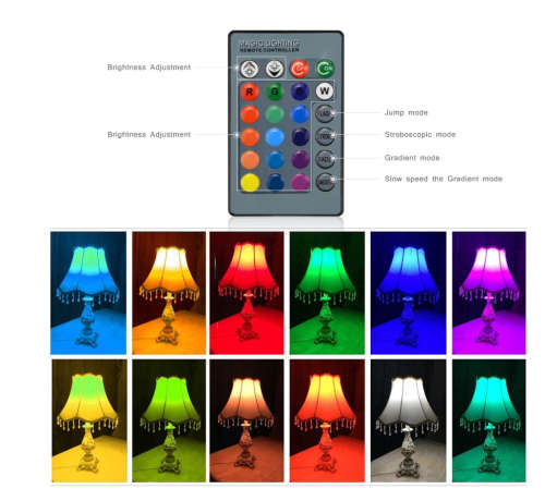 RGB lamp led E27 E14 GU10 GU5.3 85-265V RGB LED Bulb RGB Spotlight with 24Keys IR Remote Controller