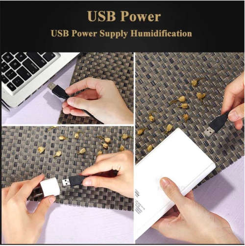 130ml Portable Round USB Air Humidifier Ultrasonic Aroma Diffuser Mist Maker with LED Night Light