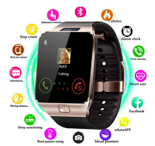 DZ09 Smart Watch Support TF SIM Sleep Monitor Smartwatch Fitness Tracker Remote Control Music Camera