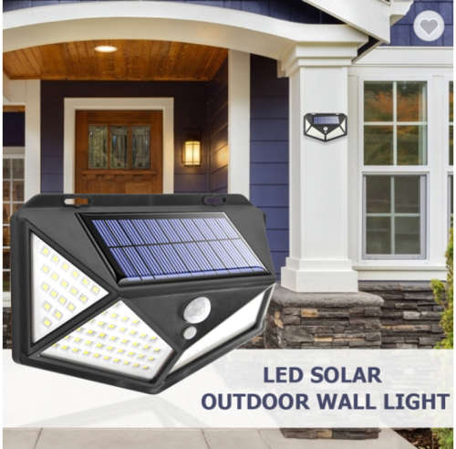 High quality Outdoor Waterproof IP65 100/114 LED Solar Sensor interaction Wall lamp Light
