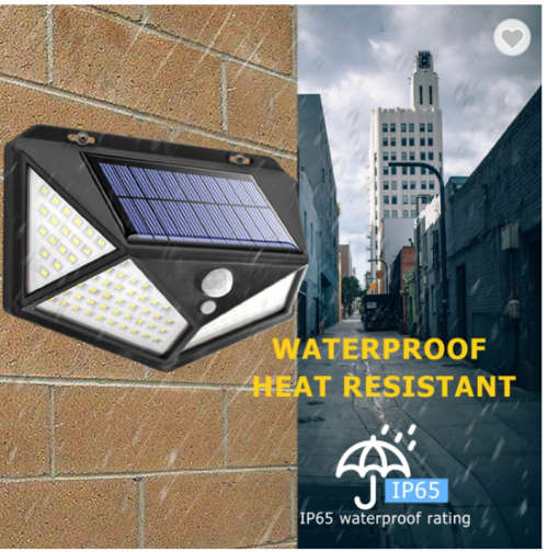 High quality Outdoor Waterproof IP65 100/114 LED Solar Sensor interaction Wall lamp Light