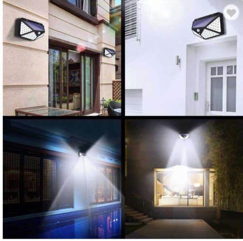 High quality Outdoor Waterproof IP65 100/114 LED Solar Sensor interaction Wall lamp Light