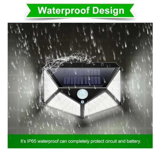 High quality Outdoor Waterproof IP65 100/114 LED Solar Sensor interaction Wall lamp Light