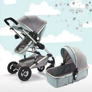 Belecoo stroller 2 in 1 Foldable Baby Pram Black And Brown
