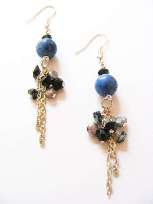 Glamourous gemstone and silver earrings!