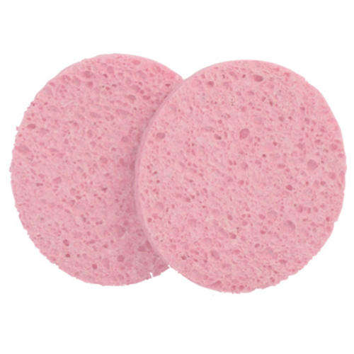 2X Cleansing Facial Sponge Oval Shape - Pink