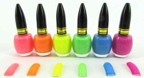 Mijona Nail Polish Florescent Pastel Colour X 6pcs