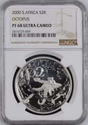 PF68 UC - 2000 SILVER PROOF R2 - OCTOPUS