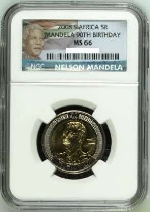 MS66 - 2008 Mandela 90th Birthday R5 - HIGH GRADE COIN