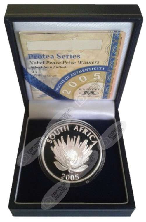 2005 SILVER PROOF PROTEA R1 - LUTHULI
