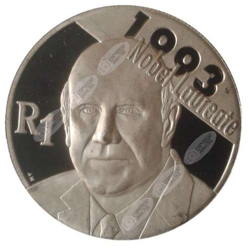 2007 SILVER PROOF PROTEA R1 - FW De KLERK  **** IMPAIRED PROOF (SEE IMAGES) ****