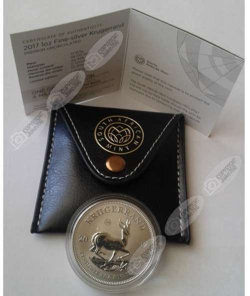 2017 Silver 1 Oz Krugerrand - Premium Uncirculated with 50 Year Mintmark