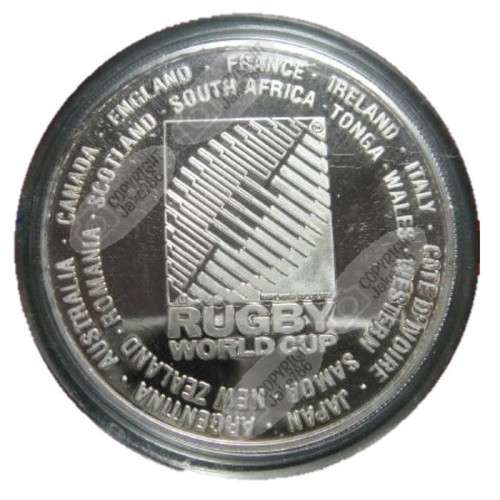 1995 RUGBY WORLD CUP SOUTH AFRICA 1 Oz  PURE SILVER MEDALLION