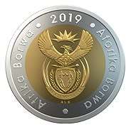 UNC 2019 SA25 - 25 YEARS OF CONSTITUTIONAL DEMOCRACY R5 COINS