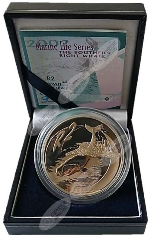 2002 SILVER PROOF R2 - SOUTHERN RIGHT WHALE