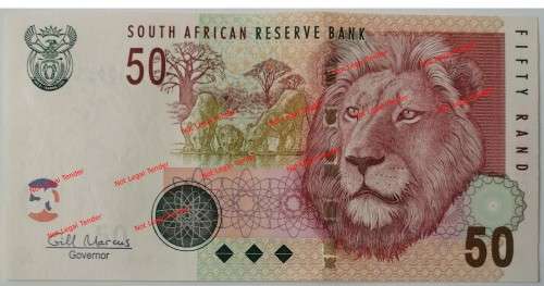 GILL MARCUS R50 BANK NOTE